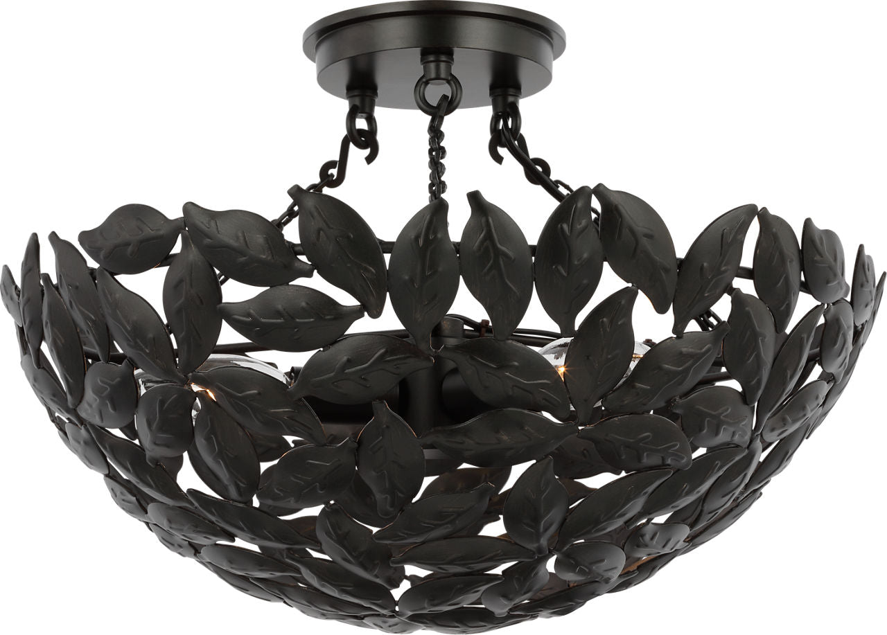 Kelan Semi Flush Mount Aged Iron
