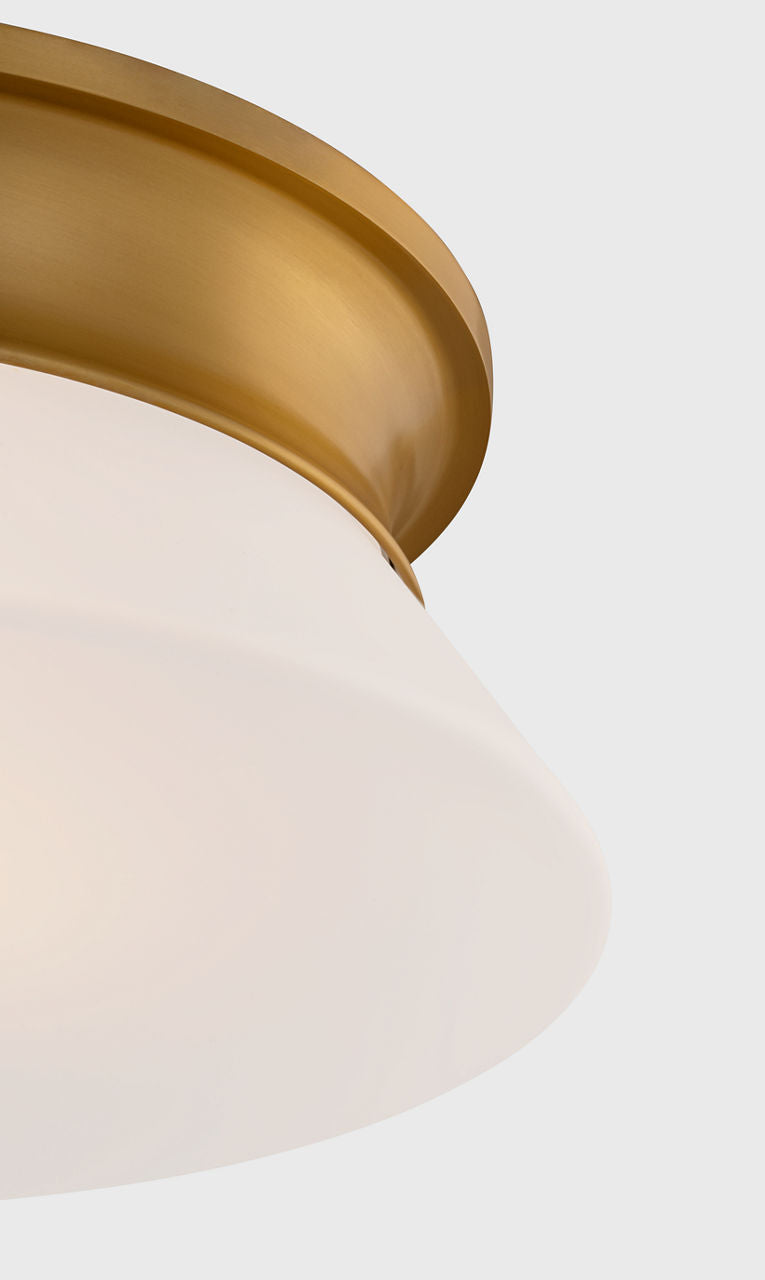 Panos Medium Flush Mount Burnished Brass