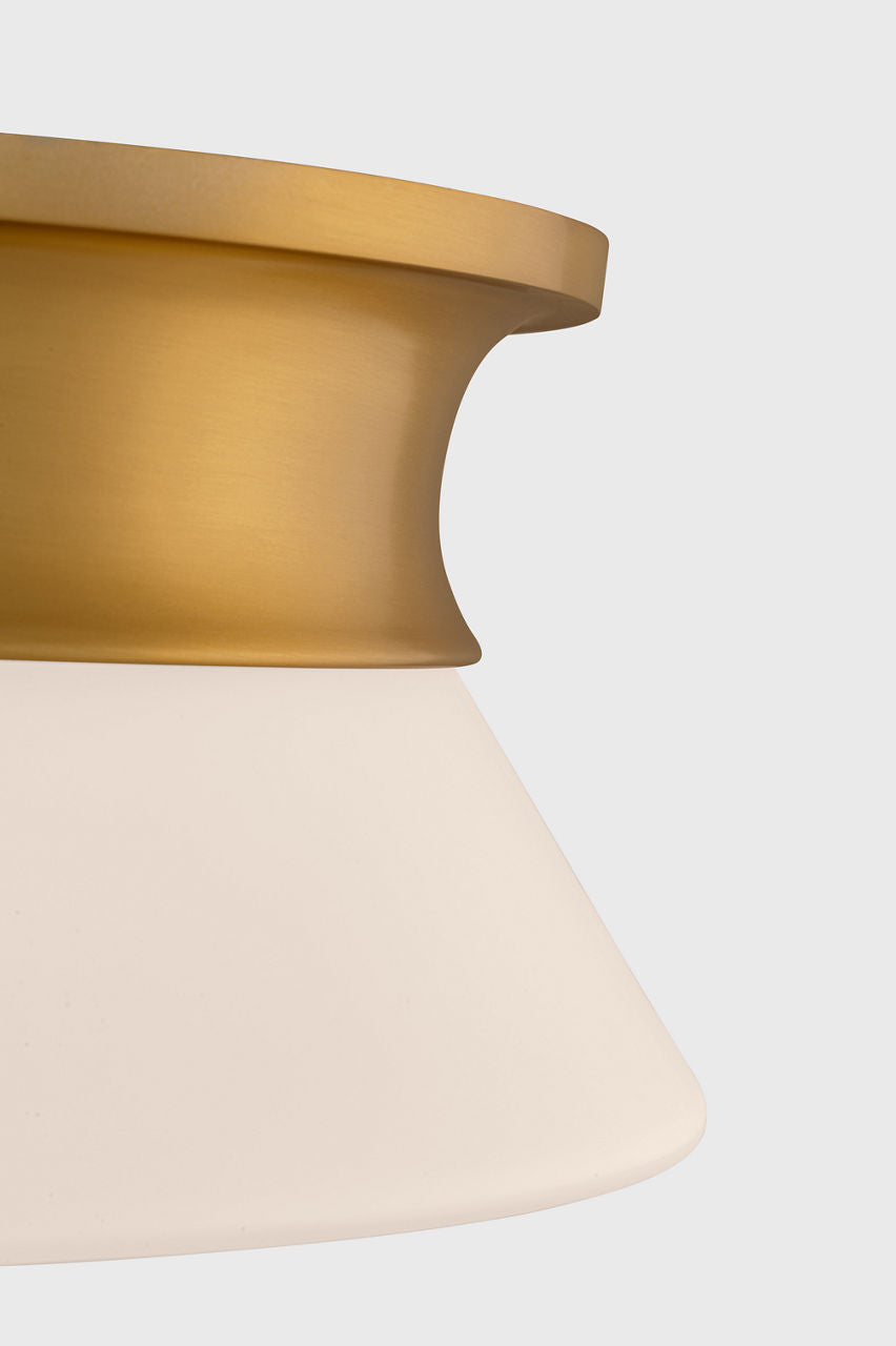 Panos Medium Flush Mount Burnished Brass