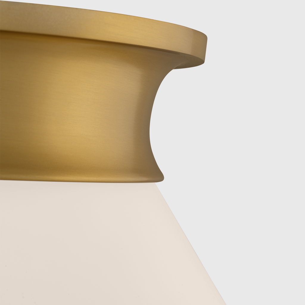 Panos Medium Flush Mount Burnished Brass