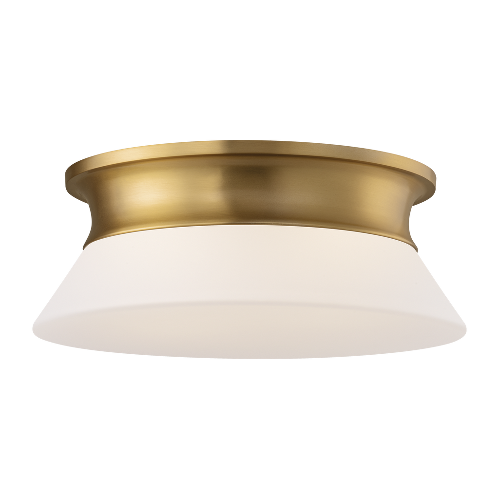 Panos Medium Flush Mount Burnished Brass