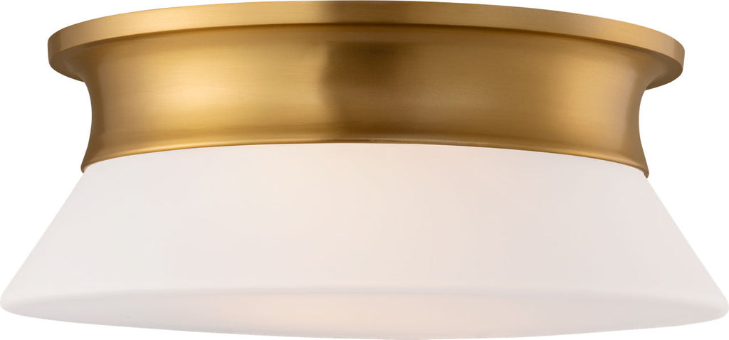 Panos Medium Flush Mount Burnished Brass