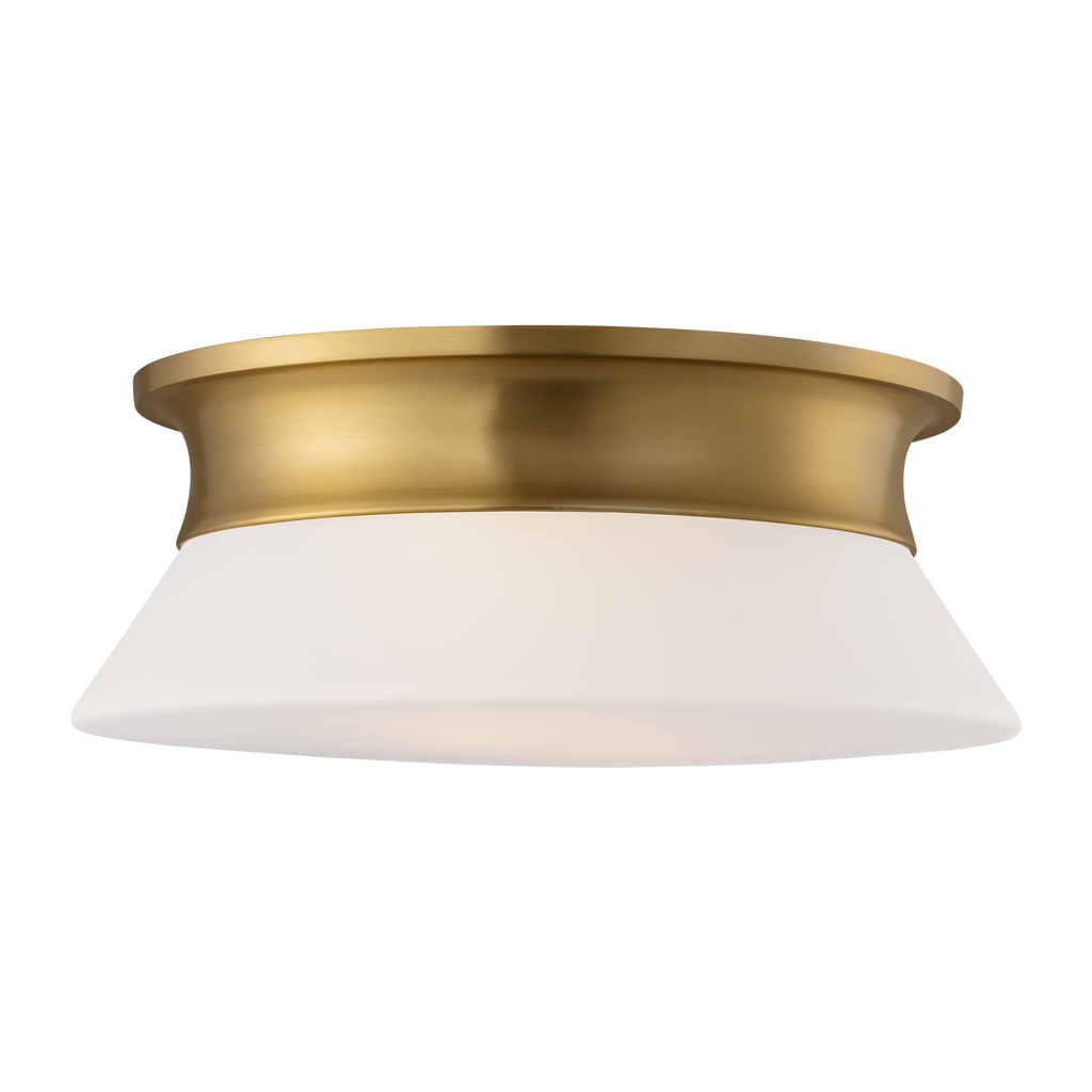 Panos Medium Flush Mount Burnished Brass