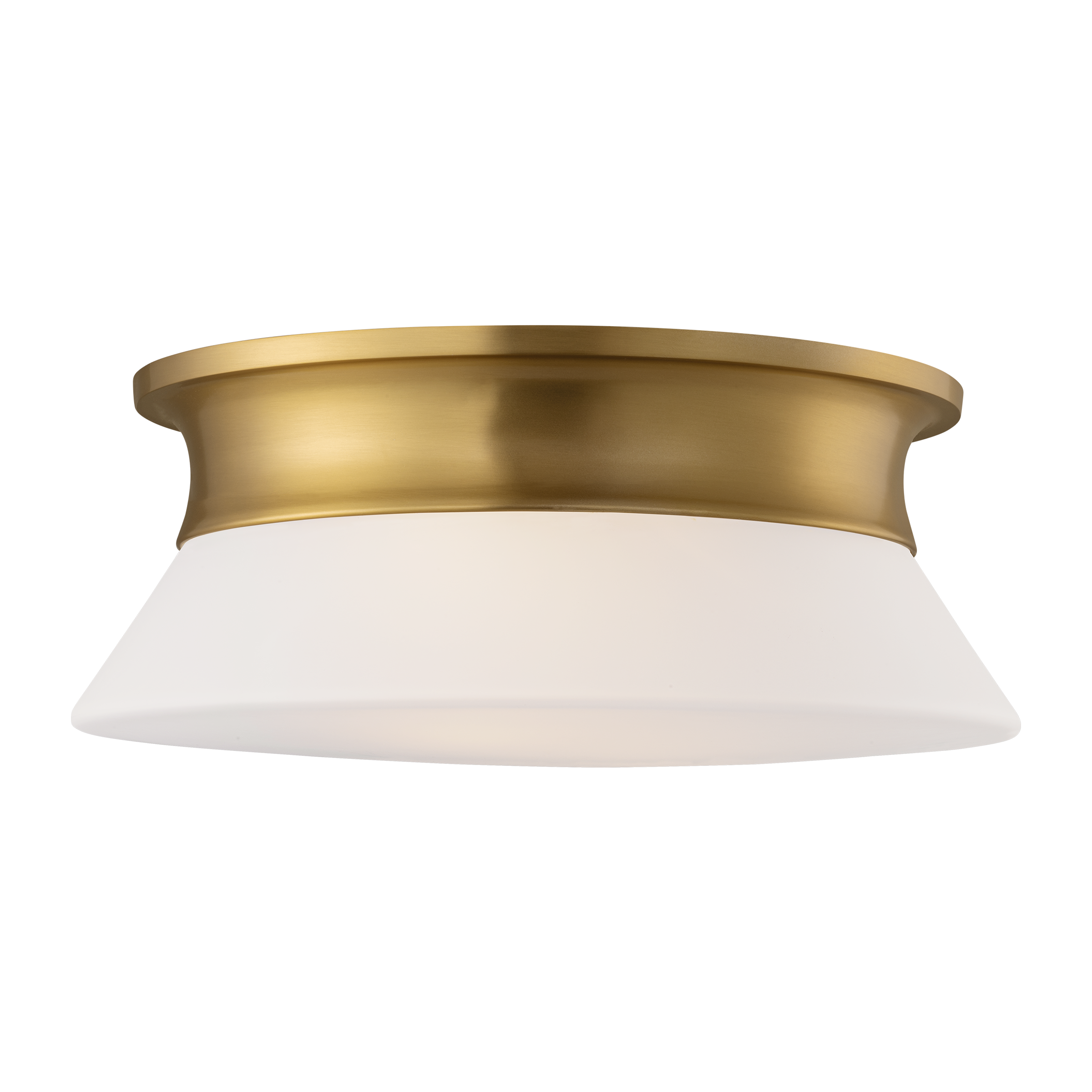 Panos Medium Flush Mount Burnished Brass