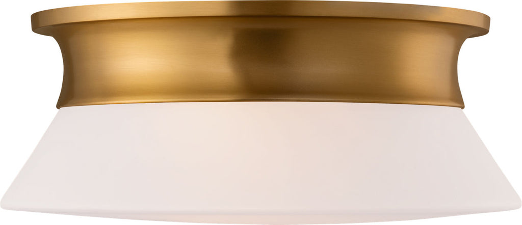 Panos Medium Flush Mount Burnished Brass