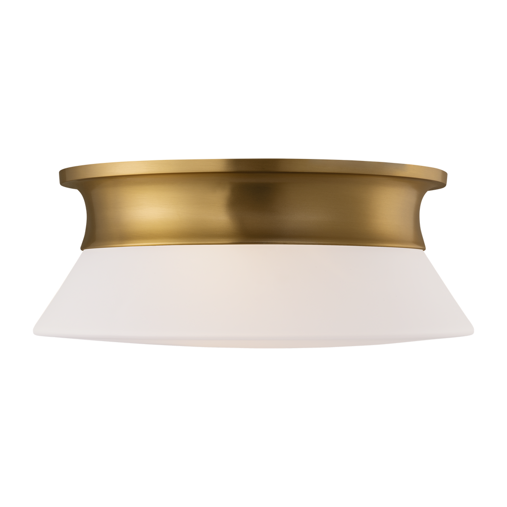 Panos Medium Flush Mount Burnished Brass