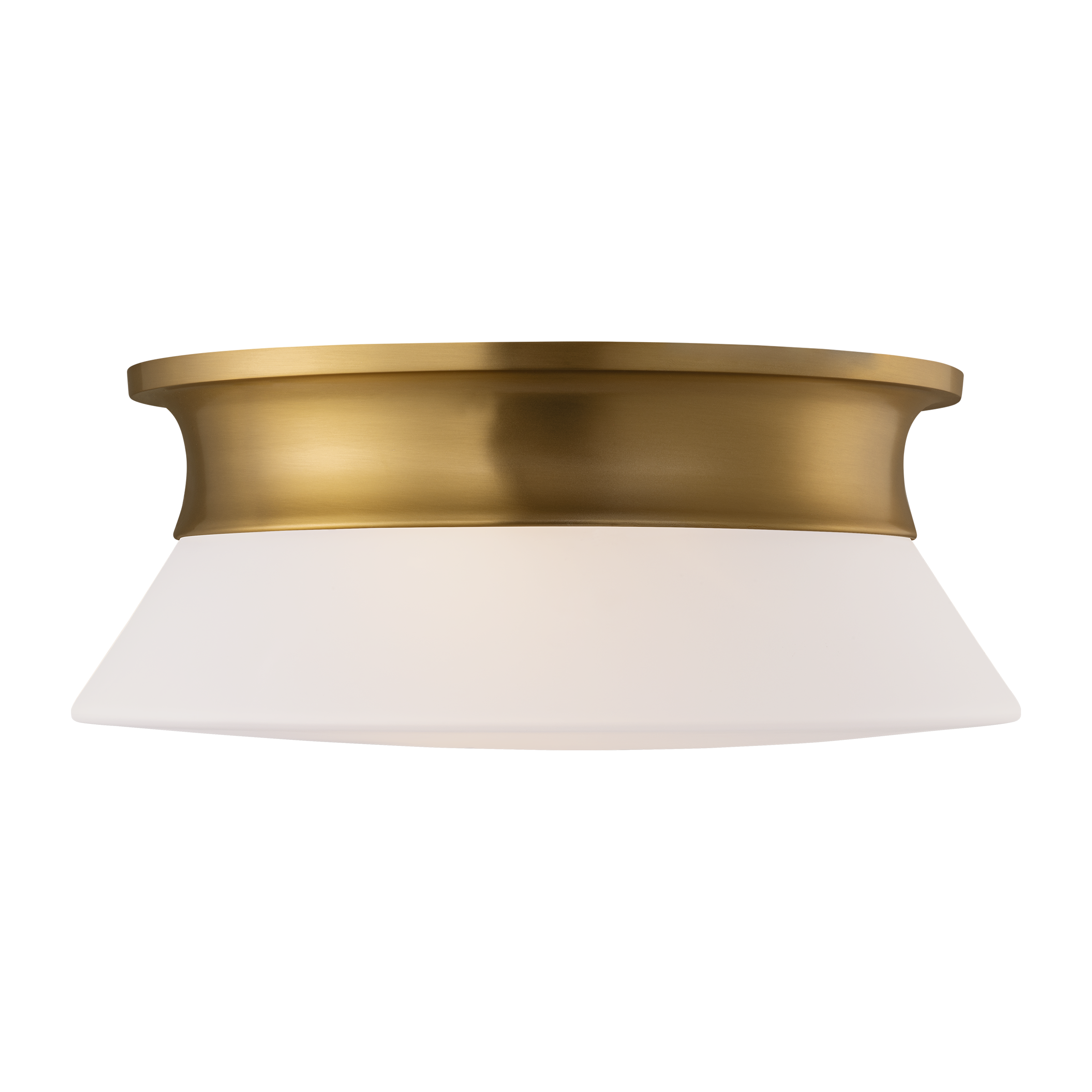 Panos Medium Flush Mount Burnished Brass