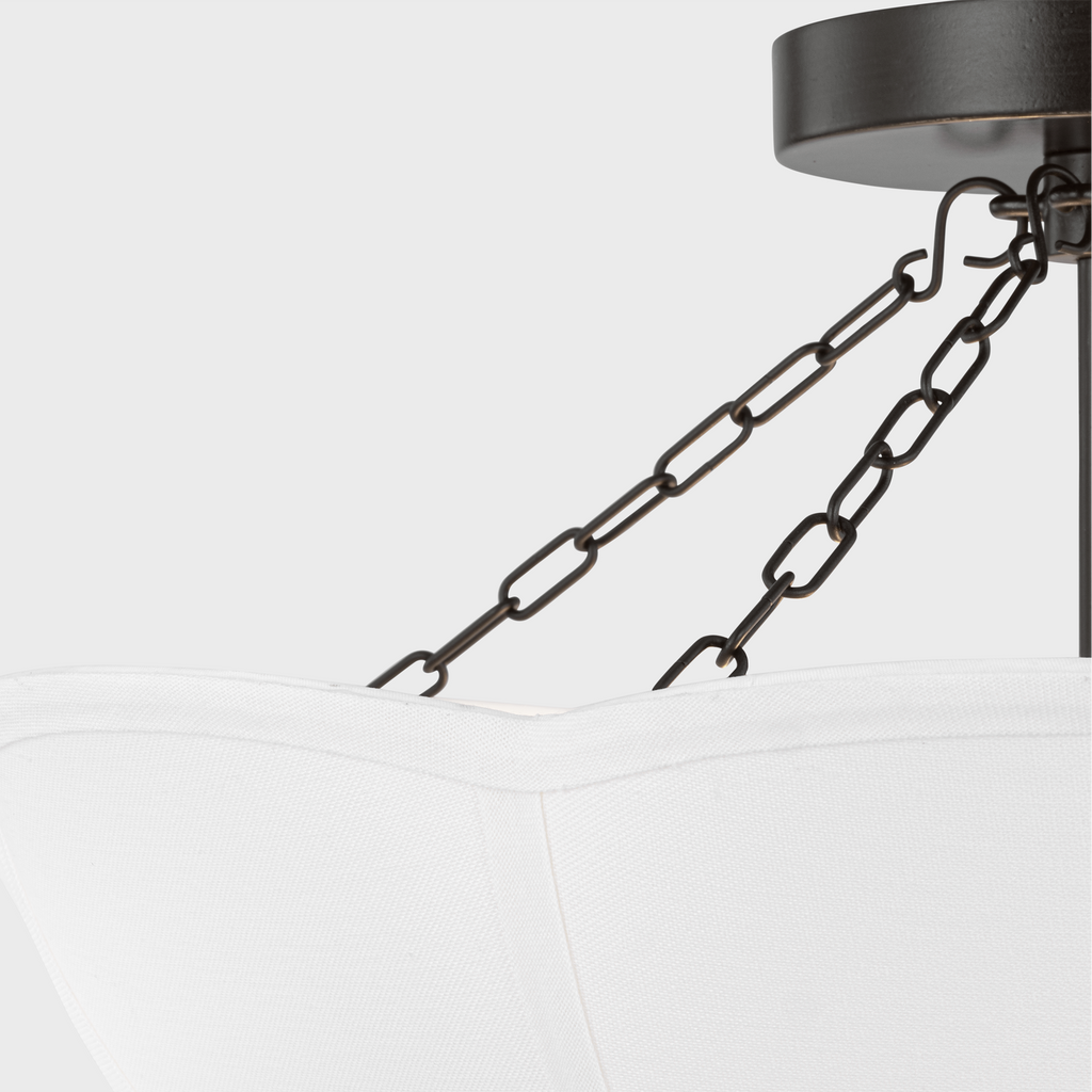 Stassi Medium Semi Flush Mount Aged Iron