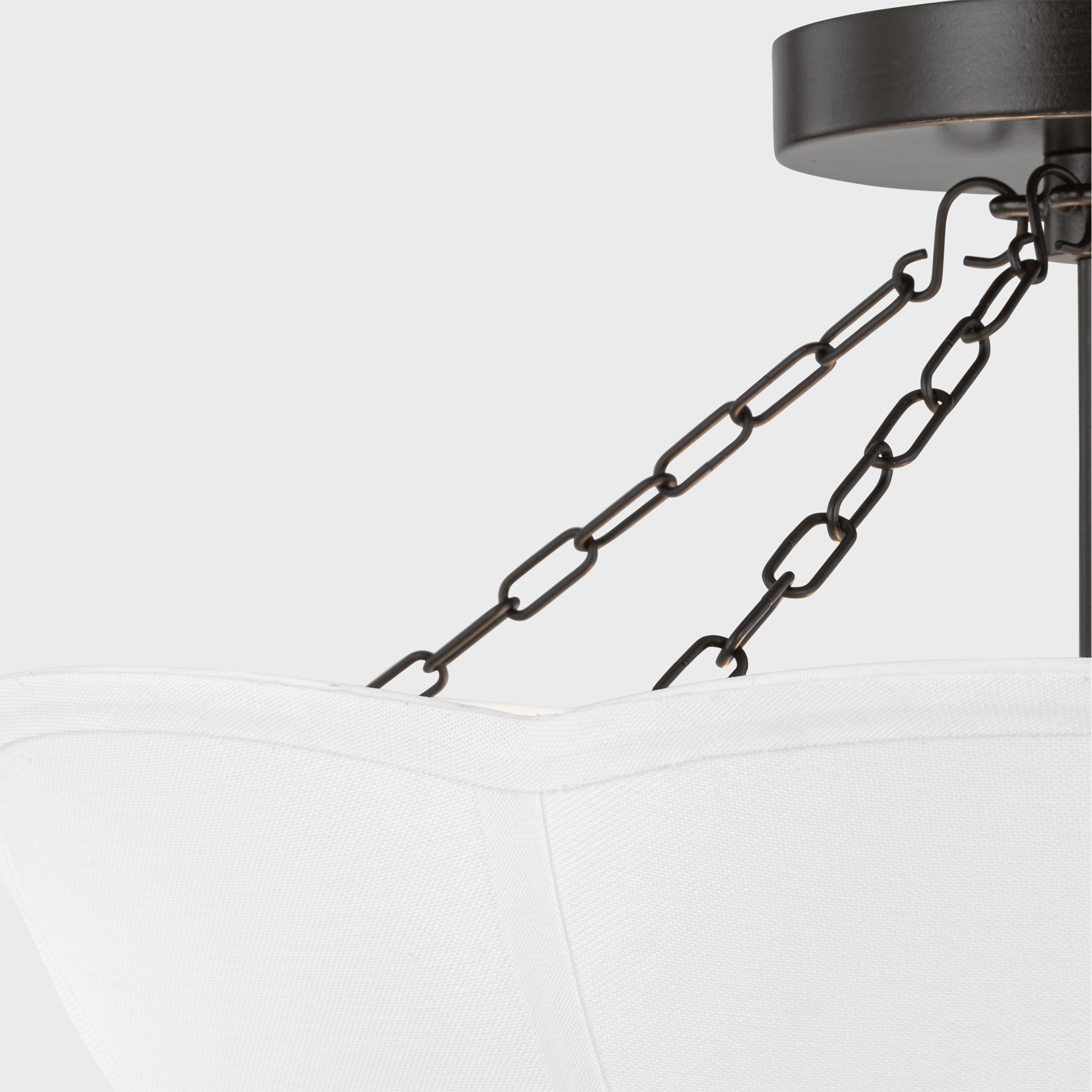 Stassi Medium Semi Flush Mount Aged Iron