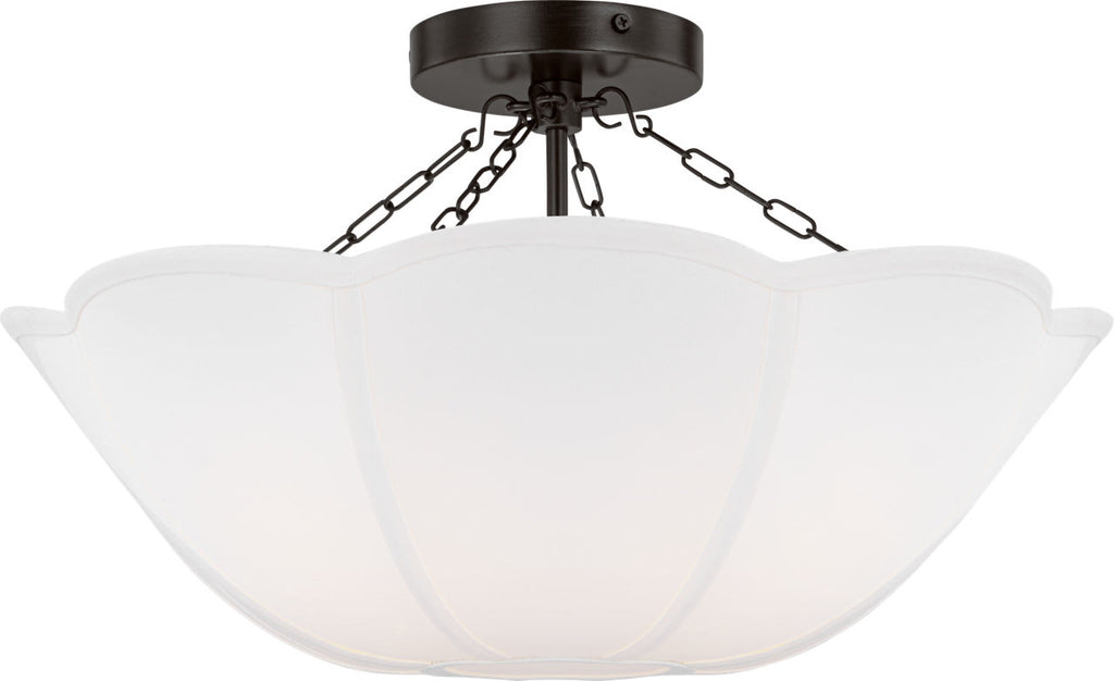 Stassi Medium Semi Flush Mount Aged Iron