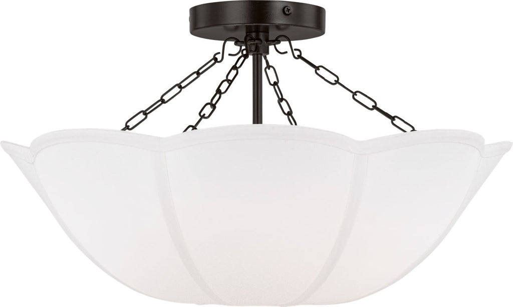 Stassi Medium Semi Flush Mount Aged Iron