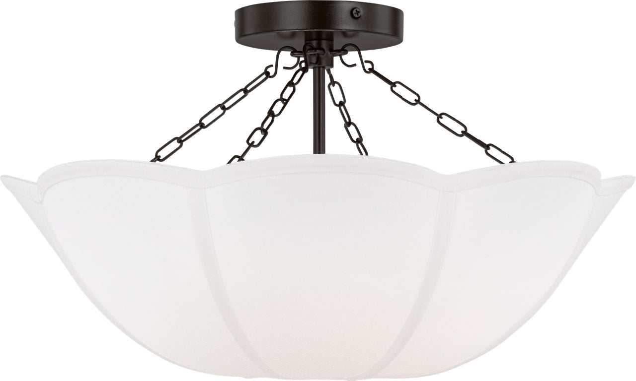 Stassi Medium Semi Flush Mount Aged Iron