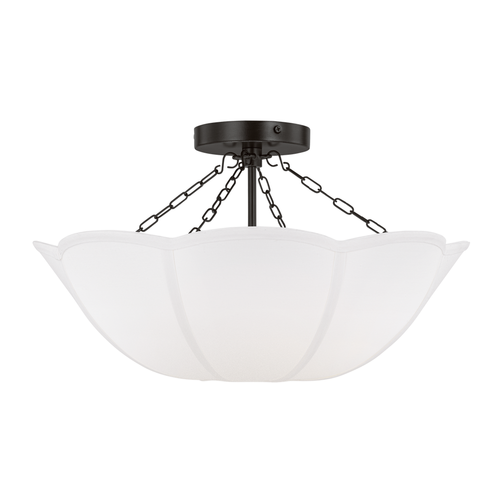 Stassi Medium Semi Flush Mount Aged Iron