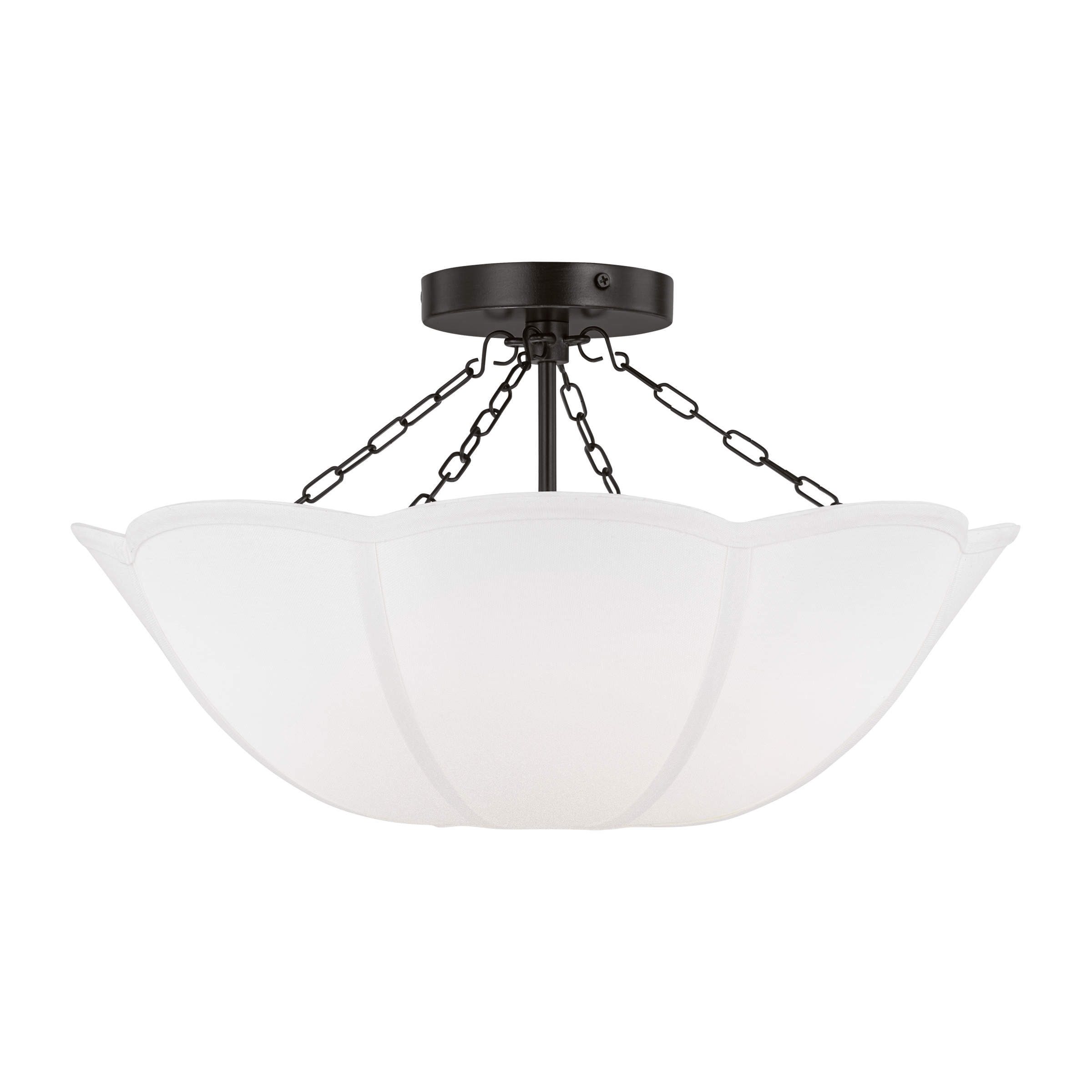 Stassi Medium Semi Flush Mount Aged Iron