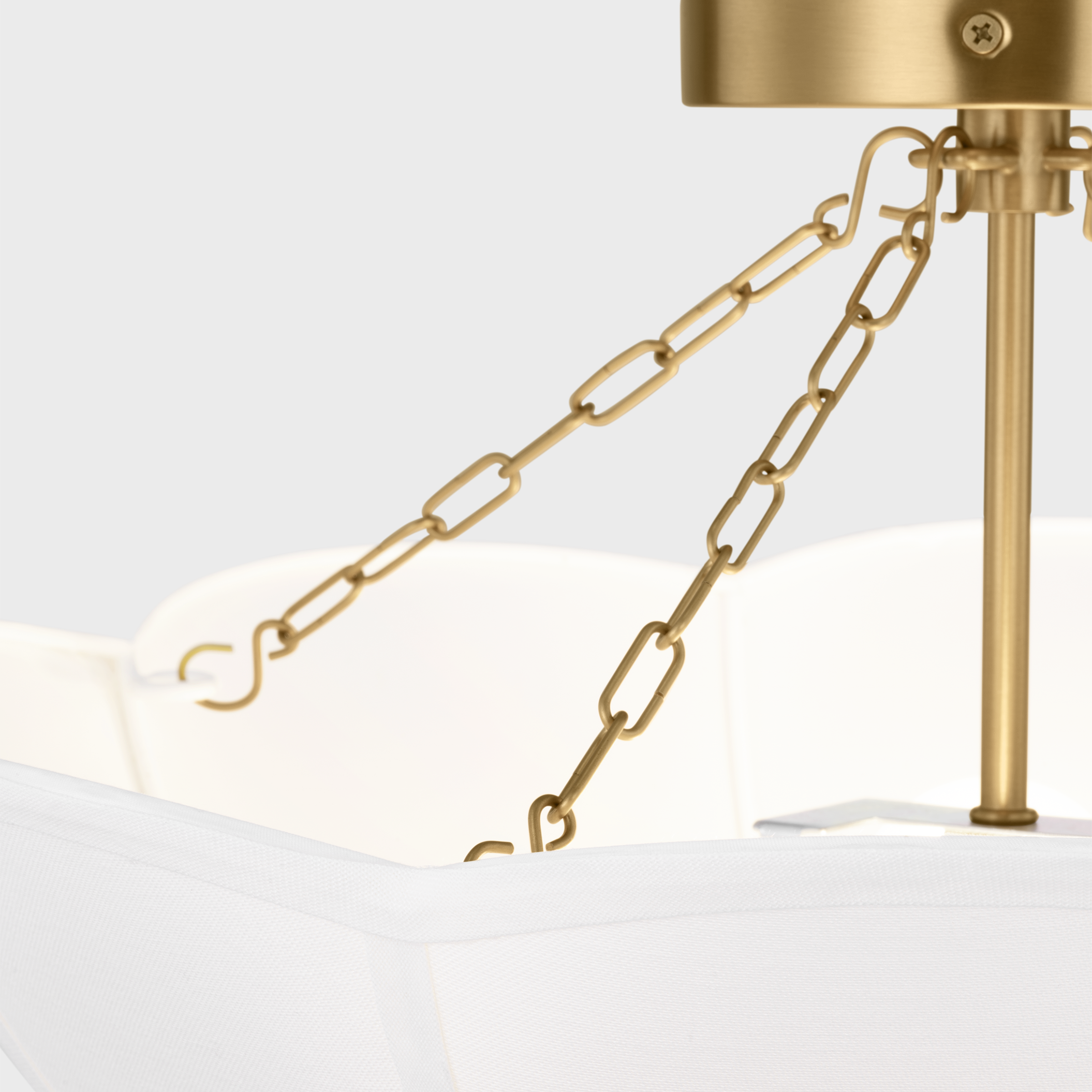 Stassi Medium Semi Flush Mount Burnished Brass