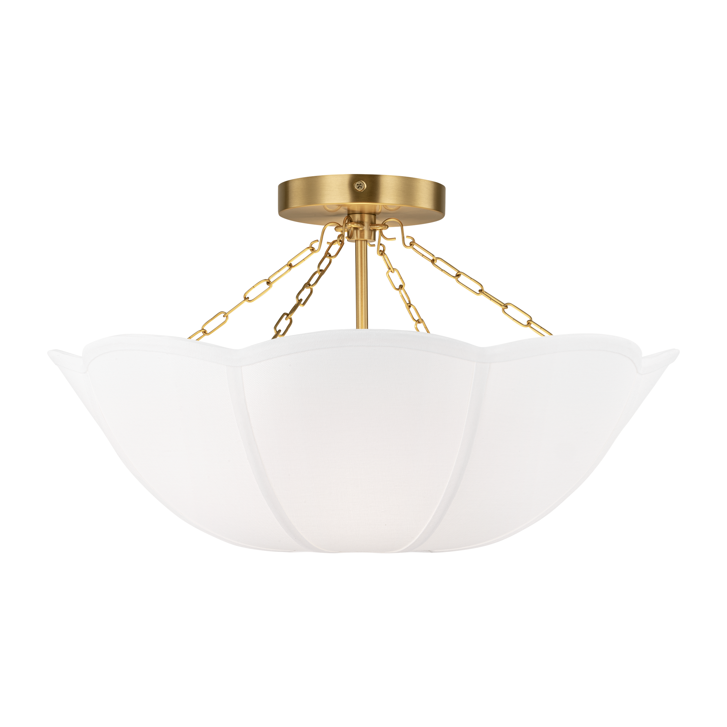 Stassi Medium Semi Flush Mount Burnished Brass