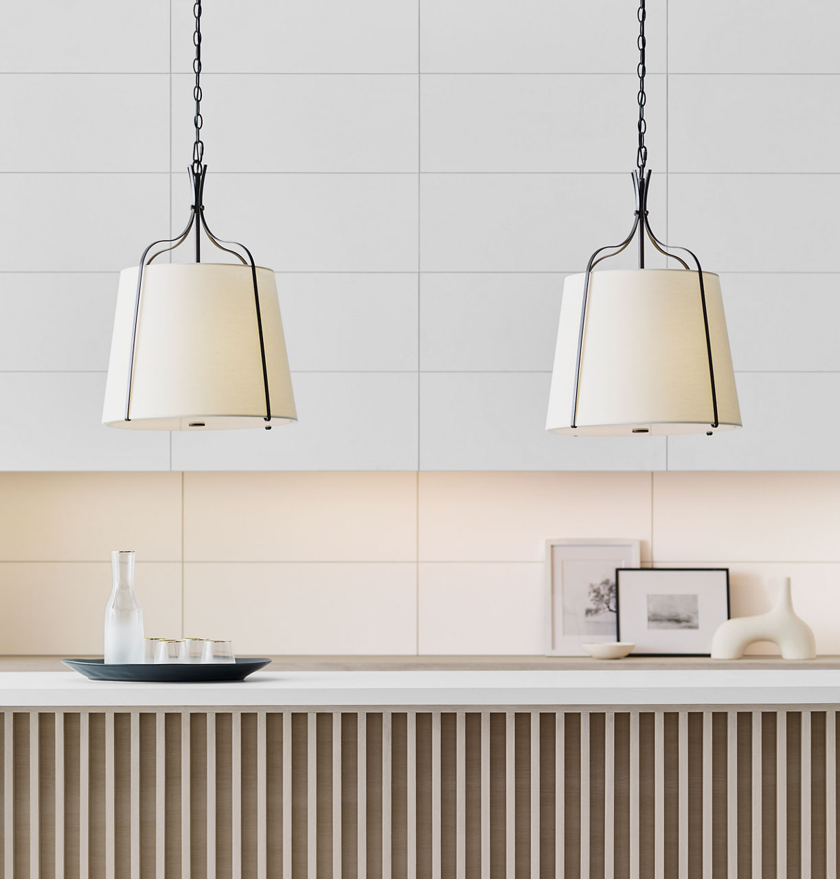 Leander Medium Hanging Shade Smith Steel