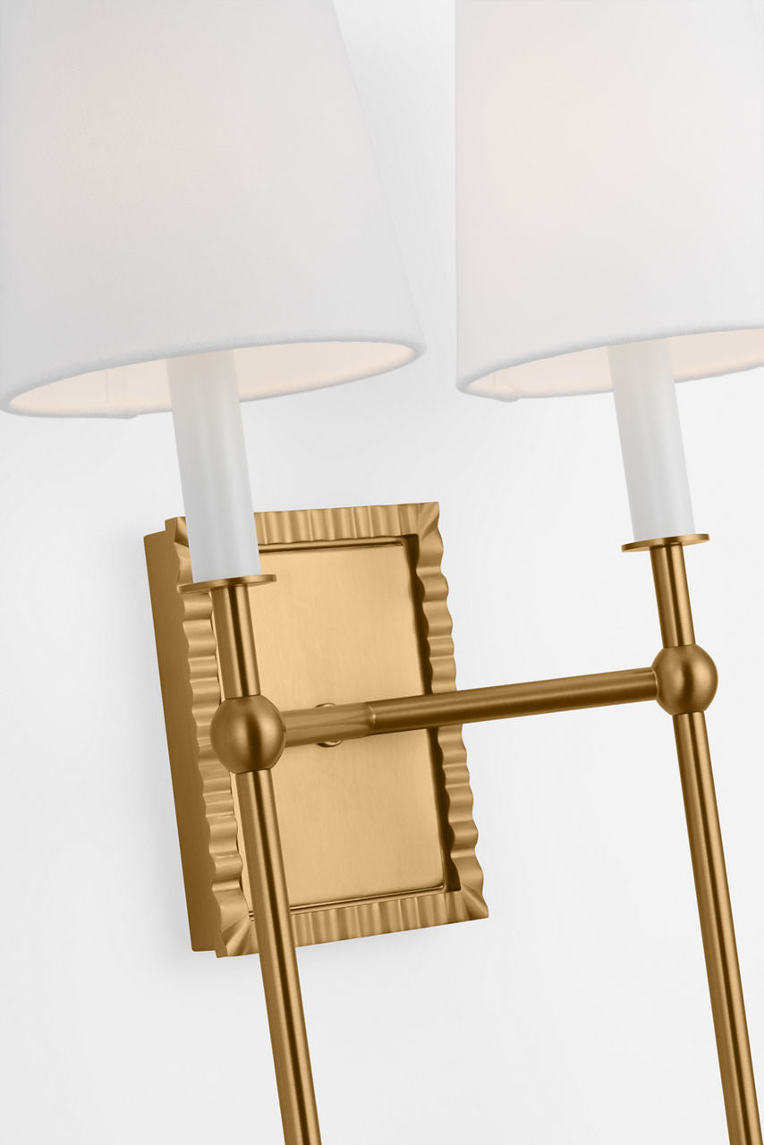 Baxley Double Sconce Burnished Brass