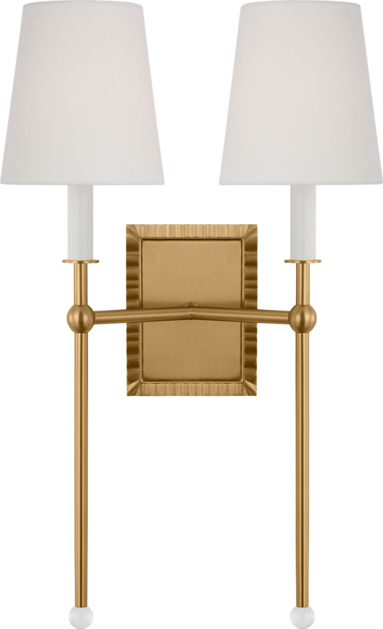 Baxley Double Sconce Burnished Brass