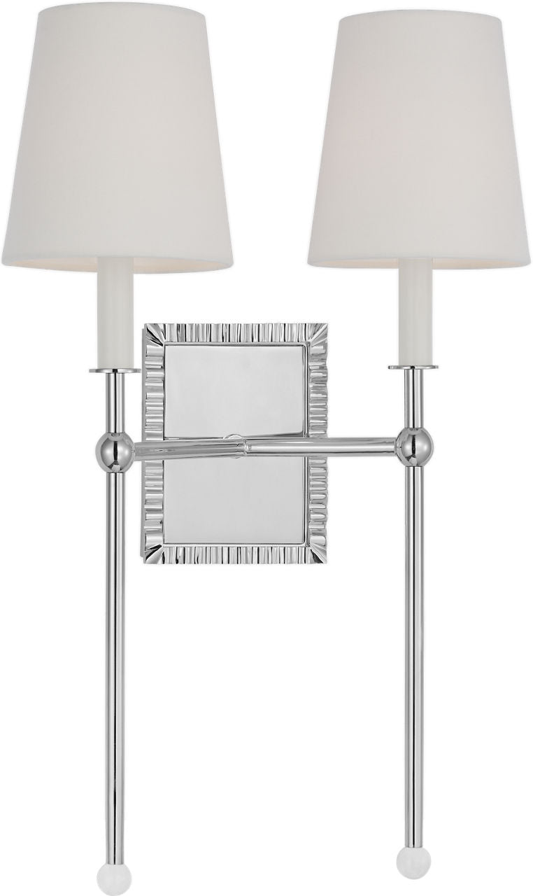 Baxley Double Sconce Polished Nickel