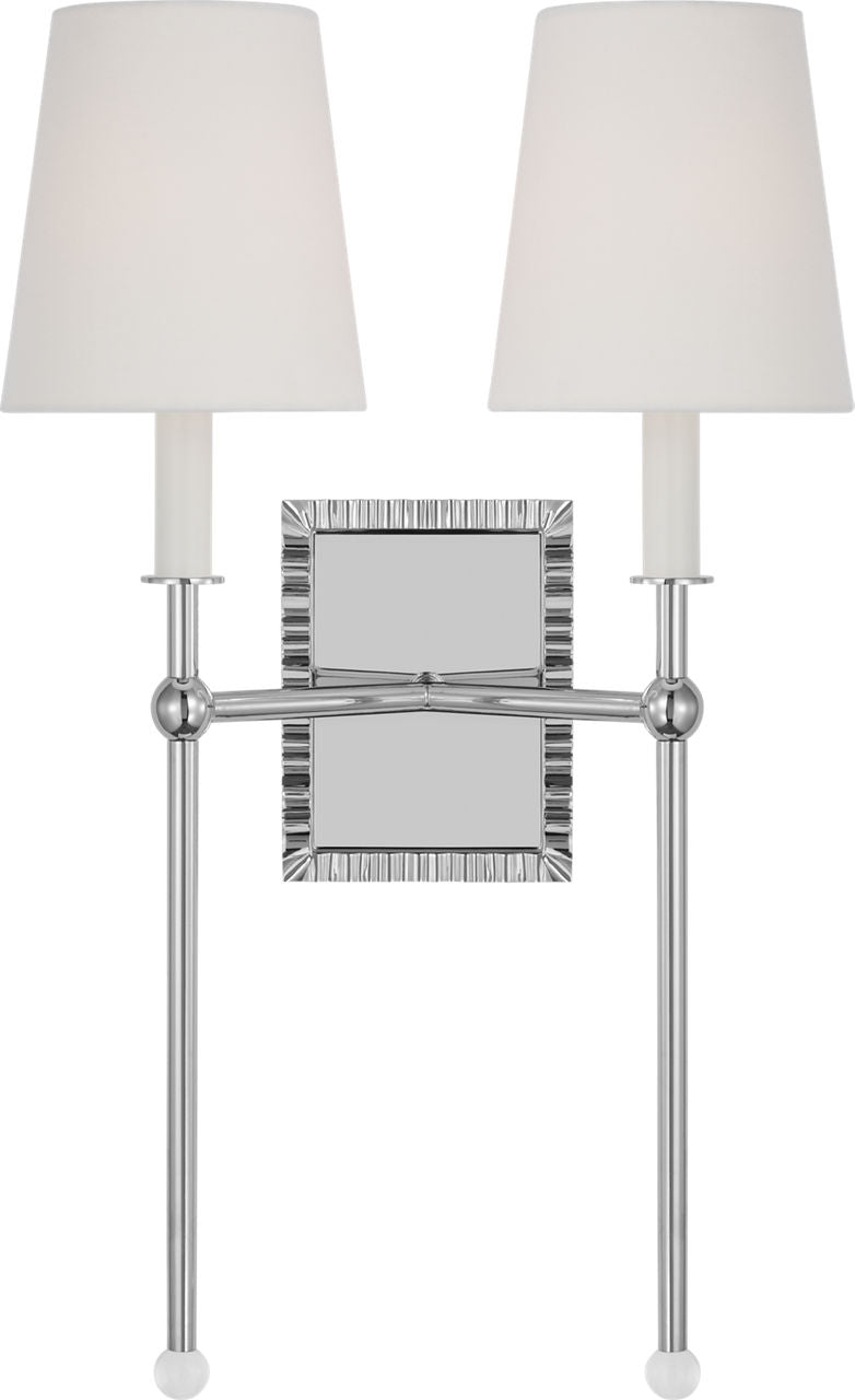 Baxley Double Sconce Polished Nickel
