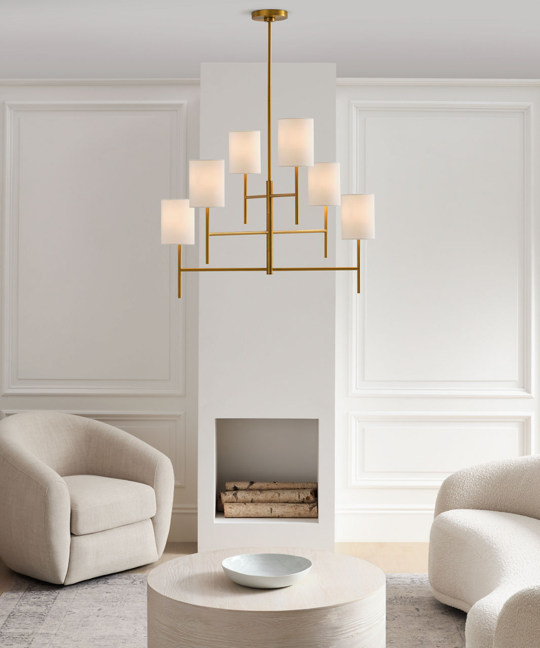 Key Large Chandelier Burnished Brass