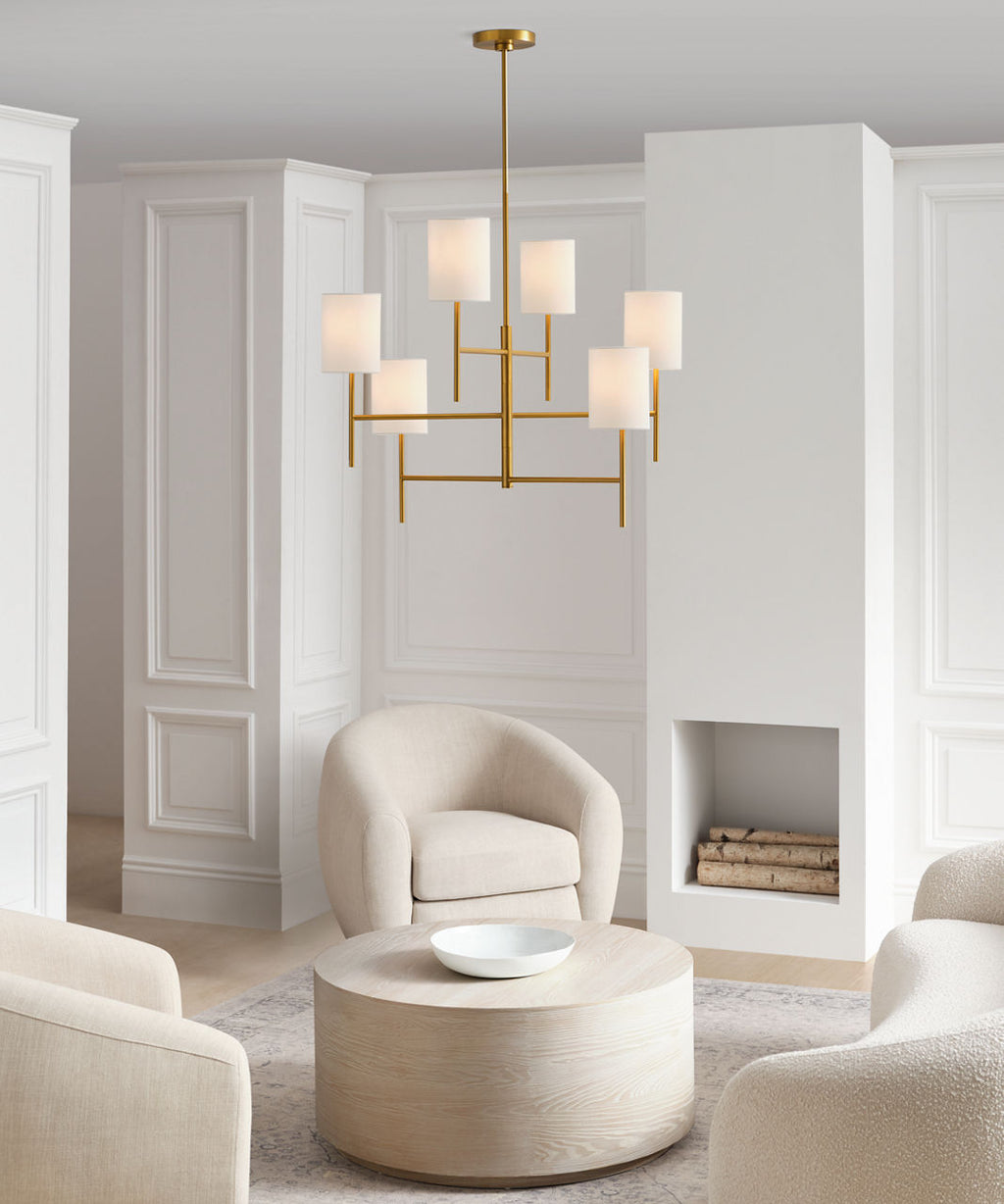 Key Large Chandelier Burnished Brass