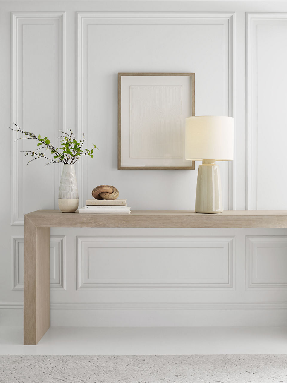 Vessel Large Table Lamp Shellish Grey Bulbs Inc