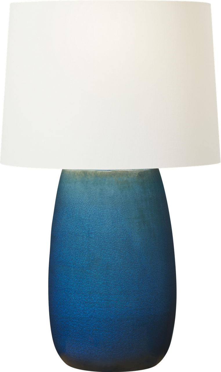 Roma Table Lamp Deep Ocean Crackle Bulbs Inc