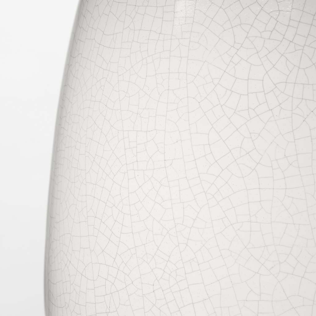 Roma Table Lamp White Crackle Bulbs Inc