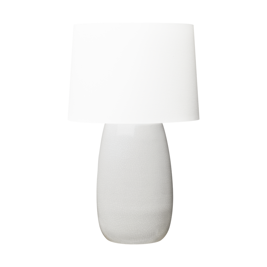 Roma Table Lamp White Crackle Bulbs Inc