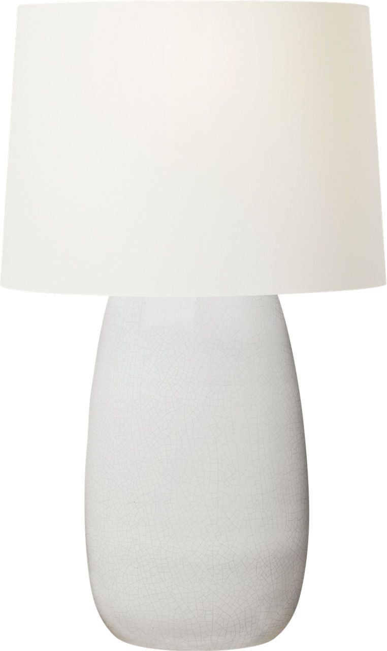 Roma Table Lamp White Crackle Bulbs Inc