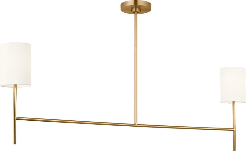 Key Medium Linear Chandelier Burnished Brass