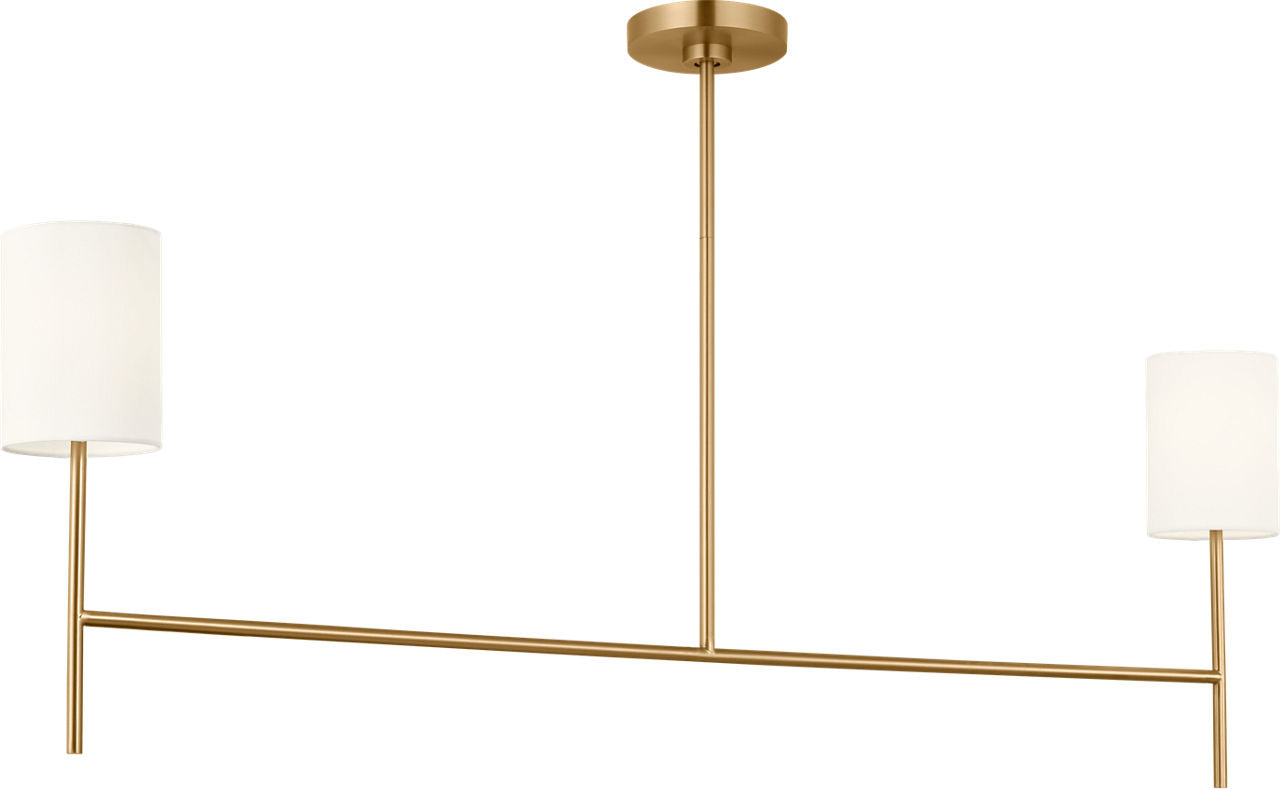 Key Medium Linear Chandelier Burnished Brass
