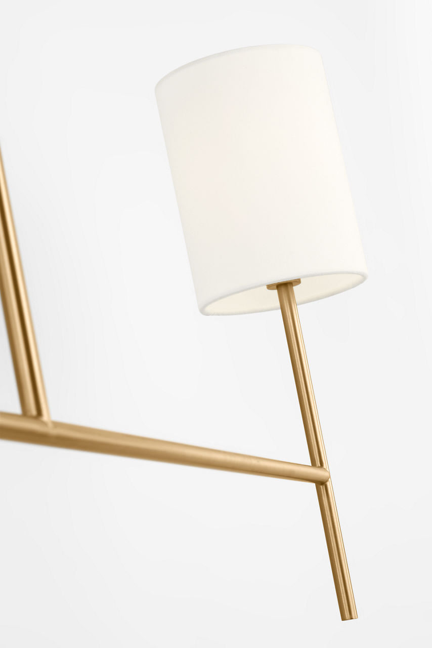 Key Medium Linear Chandelier Burnished Brass