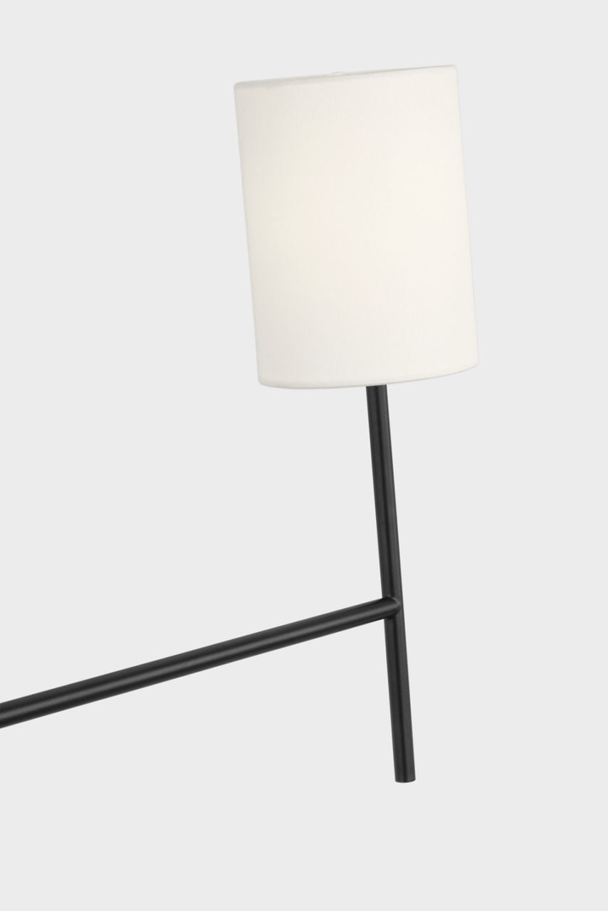 Key Medium Linear Chandelier Midnight Black