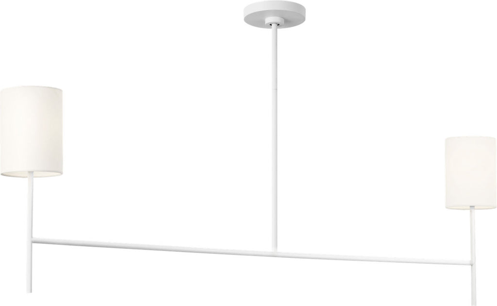Key Medium Linear Chandelier Matte White