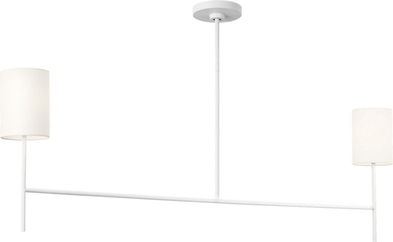 Key Medium Linear Chandelier Matte White