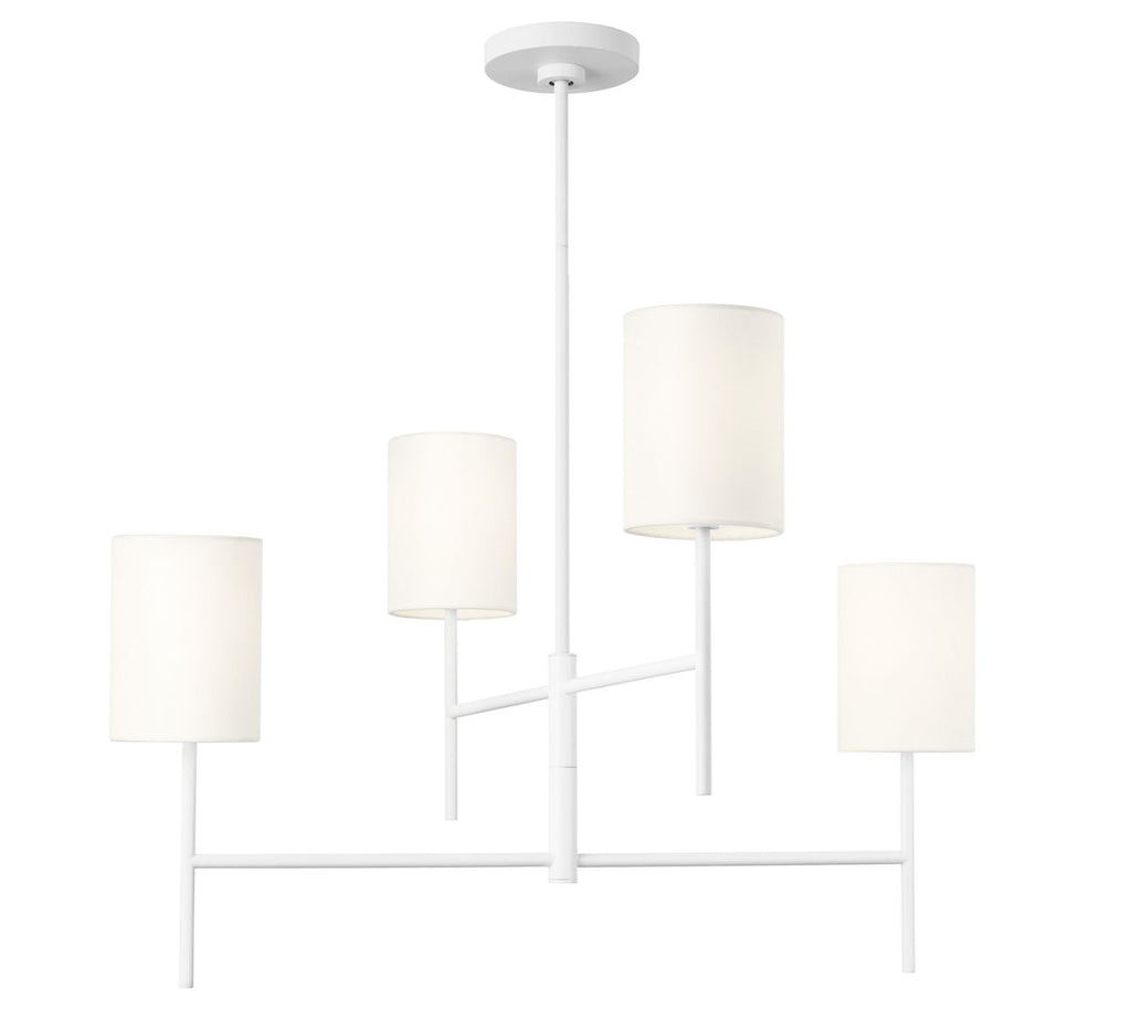Key Medium Chandelier Matte White