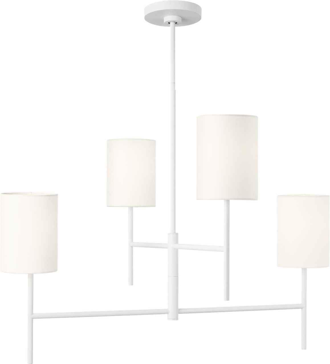 Key Medium Chandelier Matte White