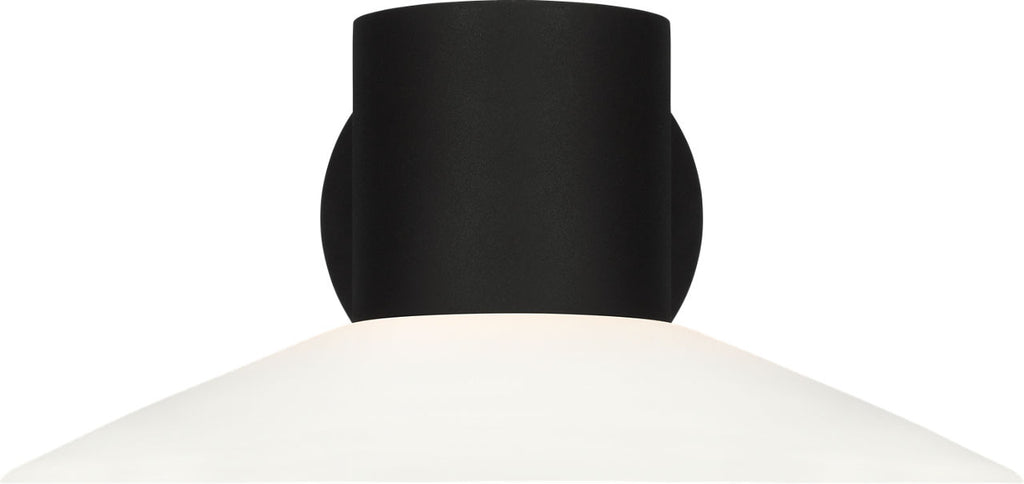 Focal Large LED Sconce Textured Black Bulbs Inc