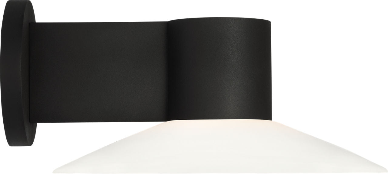 Focal Large LED Sconce Textured Black Bulbs Inc