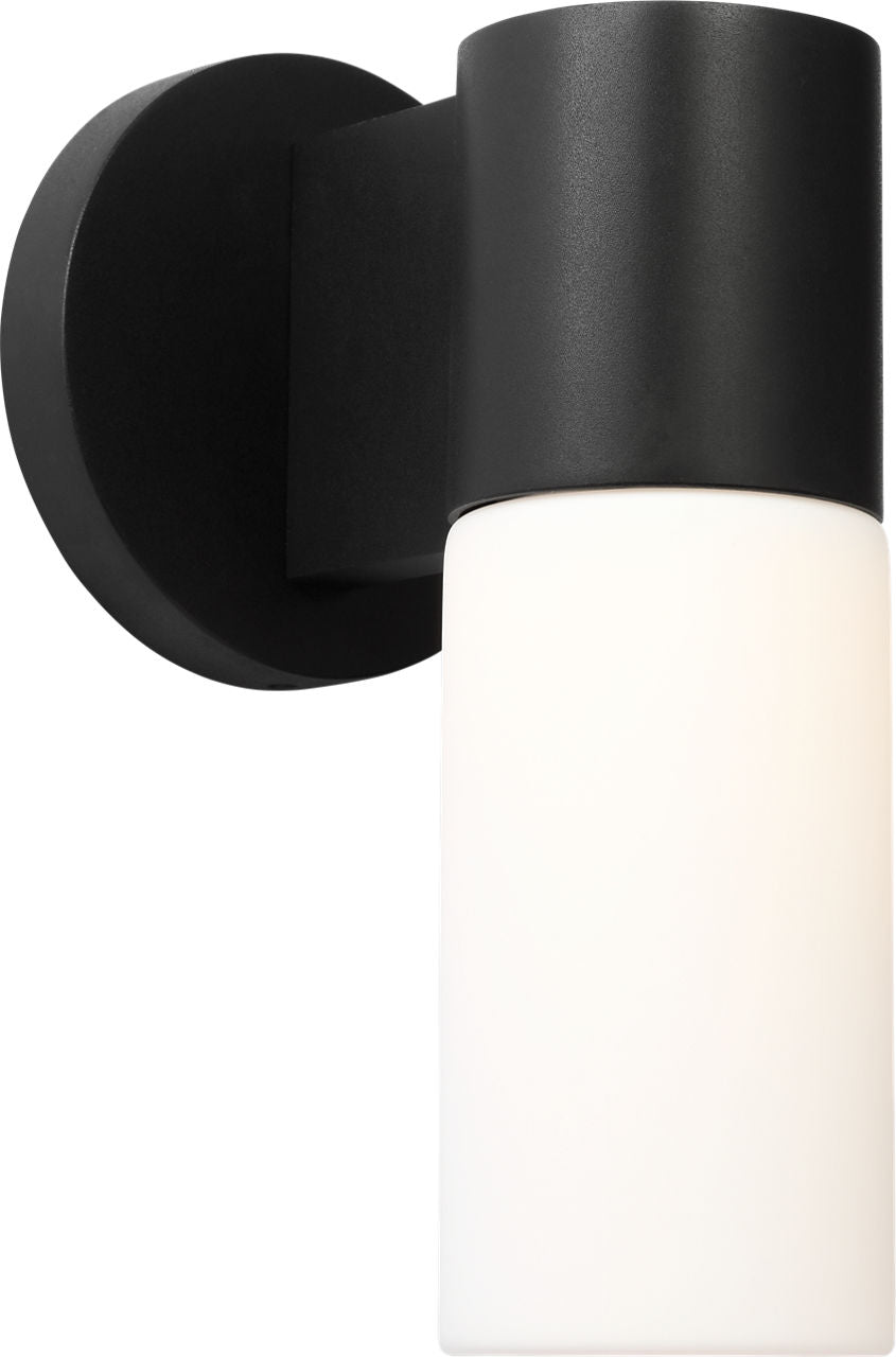 Focal Short LED Sconce Textured Black Bulbs Inc