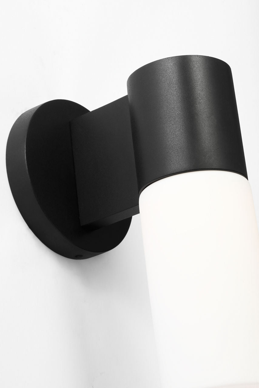 Focal Short LED Sconce Textured Black Bulbs Inc