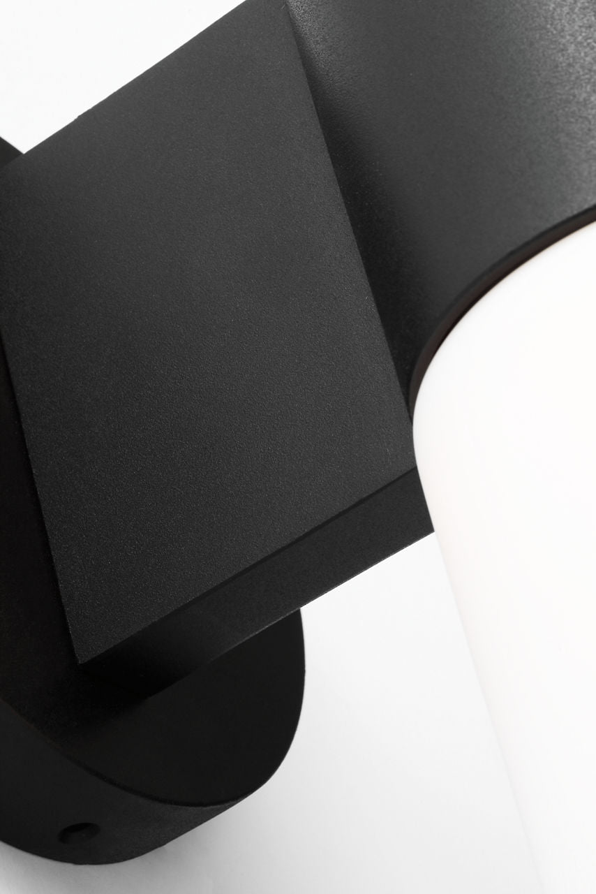 Focal Short LED Sconce Textured Black Bulbs Inc