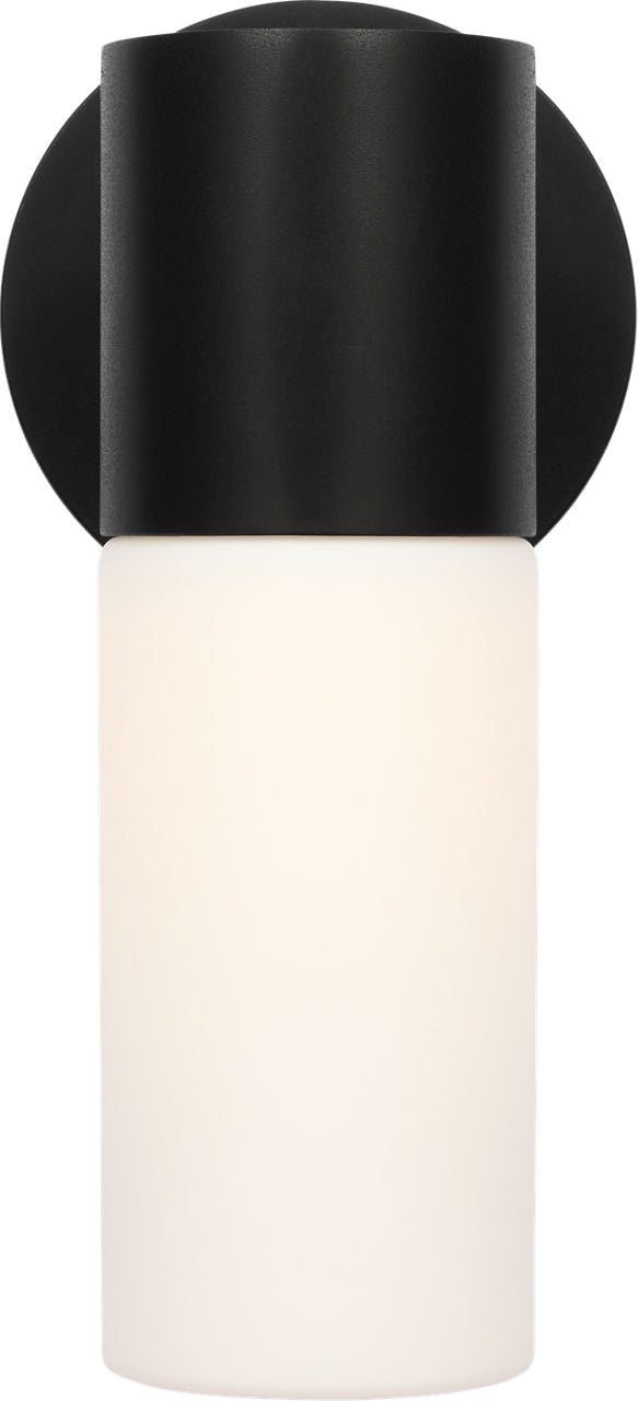 Focal Short LED Sconce Textured Black Bulbs Inc