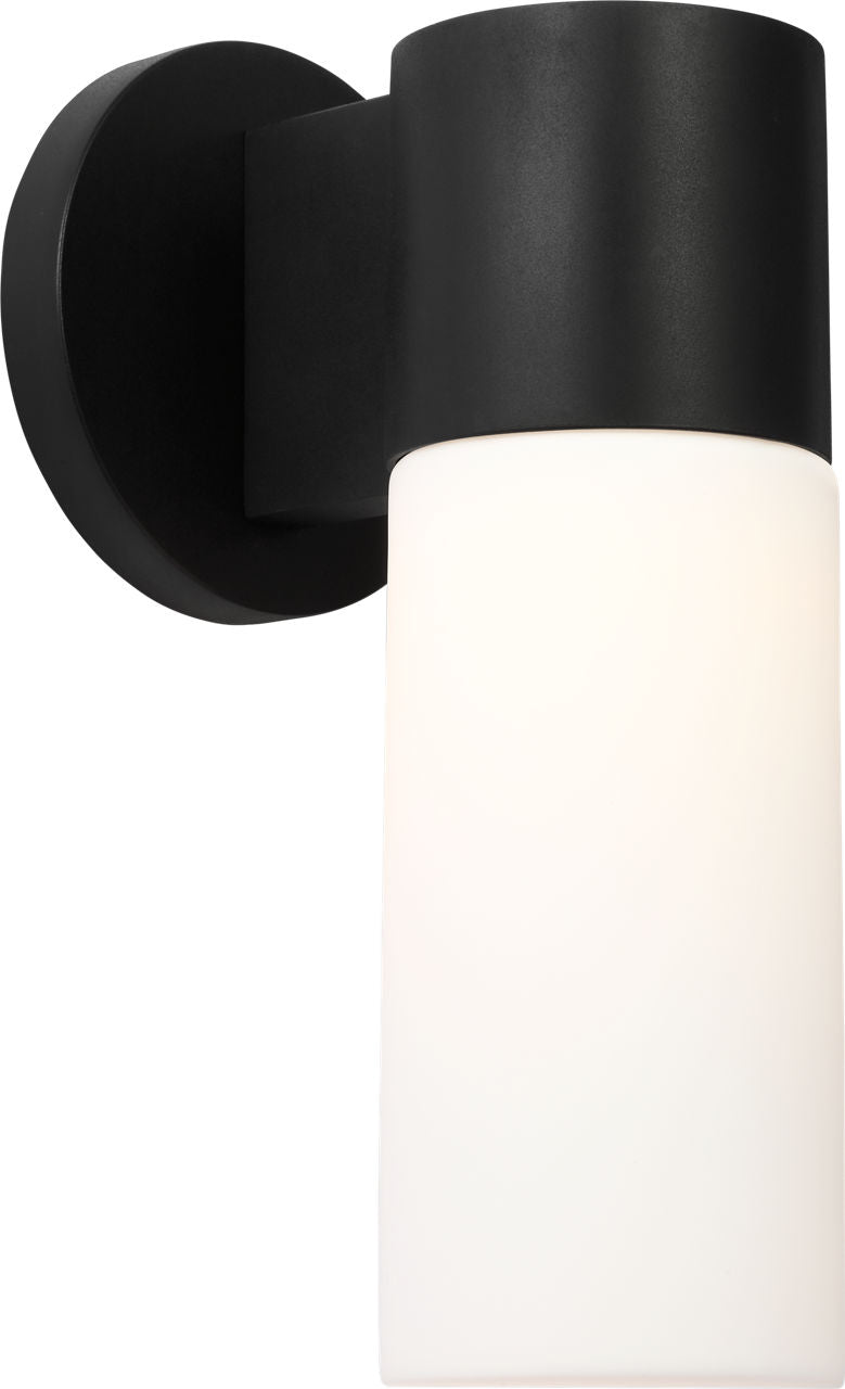Focal Tall LED Sconce Textured Black Bulbs Inc