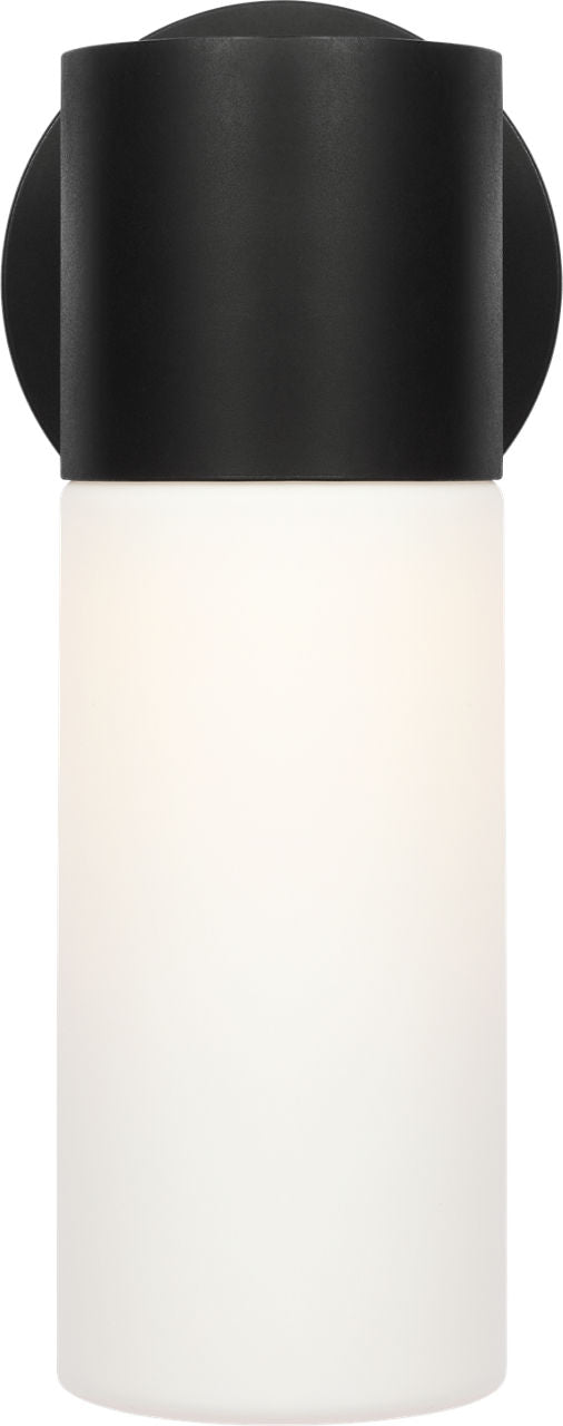 Focal Tall LED Sconce Textured Black Bulbs Inc