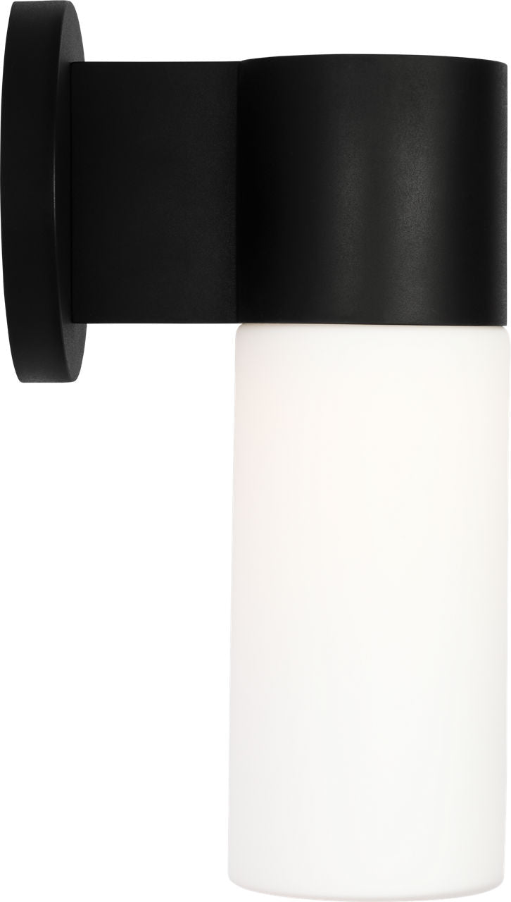 Focal Tall LED Sconce Textured Black Bulbs Inc