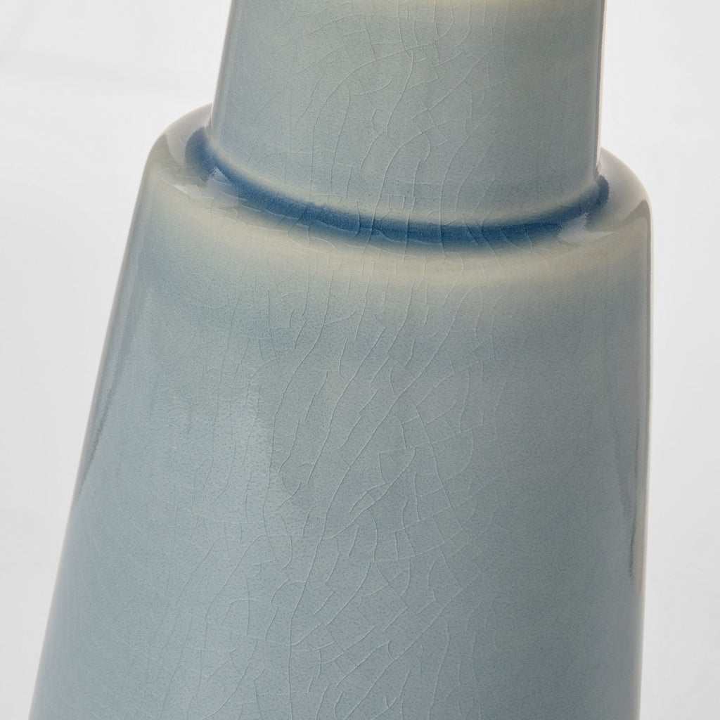 Vessel Medium Table Lamp Blue Anglia Crackle Bulbs Inc